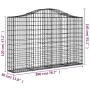 Cestas gaviones 12 uds forma de arco hierro 200x30x120/140 cm de vidaXL, Maceteros y jardineras - Ref: Foro24-3145461, Precio...