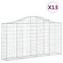 Cestas de gaviones 13 uds forma arco hierro 200x30x100/120 cm de vidaXL, Maceteros y jardineras - Ref: Foro24-3145441, Precio...