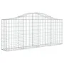 Cestas de gaviones 15 uds forma de arco hierro 200x30x80/100 cm de vidaXL, Maceteros y jardineras - Ref: Foro24-3145422, Prec...
