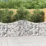 Cestas de gaviones 2 uds forma de arco hierro 200x30x80/100 cm de vidaXL, Maceteros y jardineras - Ref: Foro24-3145409, Preci...