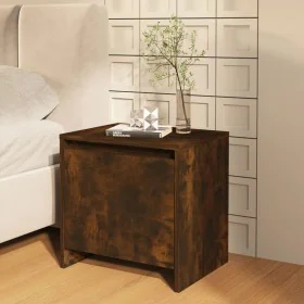 Smoked oak engineered wood bedside table 45x34x44.5 cm by vidaXL, Nightstands - Ref: Foro24-813044, Price: 33,78 €, Discount: %