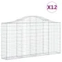 Cestas de gaviones 12 uds forma arco hierro 200x30x100/120 cm de vidaXL, Maceteros y jardineras - Ref: Foro24-3145440, Precio...