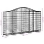 Cestas de gaviones 12 uds forma arco hierro 200x30x100/120 cm de vidaXL, Maceteros y jardineras - Ref: Foro24-3145440, Precio...