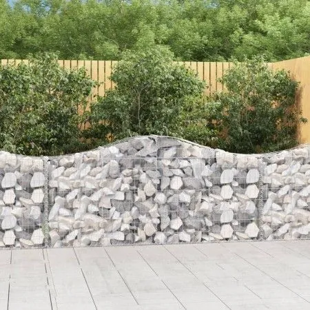 Cestas de gaviones 20 uds forma de arco hierro 200x30x80/100 cm de vidaXL, Maceteros y jardineras - Ref: Foro24-3145424, Prec...