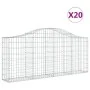 Cestas de gaviones 20 uds forma de arco hierro 200x30x80/100 cm de vidaXL, Maceteros y jardineras - Ref: Foro24-3145424, Prec...