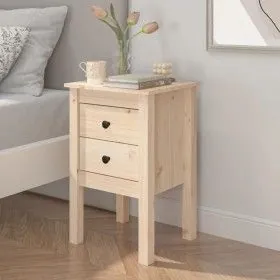 Solid pine wood bedside table 40x35x61.5 cm by vidaXL, Nightstands - Ref: Foro24-813689, Price: 56,82 €, Discount: %