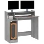Escritorio con LED madera contrachapada gris sonoma 97x45x90 cm de vidaXL, Escritorios - Ref: Foro24-820476, Precio: 73,46 €,...