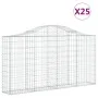 Cestas gaviones 25 uds forma de arco hierro 200x30x100/120 cm de vidaXL, Maceteros y jardineras - Ref: Foro24-3145446, Precio...