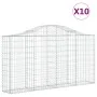 Cestas de gaviones 10 uds forma arco hierro 200x30x100/120 cm de vidaXL, Maceteros y jardineras - Ref: Foro24-3145438, Precio...