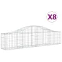 Cestas de gaviones 8 uds forma de arco hierro 200x30x40/60 cm de vidaXL, Maceteros y jardineras - Ref: Foro24-3145373, Precio...
