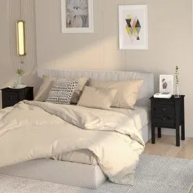 Mesitas de noche 2 uds madera maciza de pino negro 40x35x61,5cm de vidaXL, Mesitas de noche - Ref: Foro24-813698, Precio: 76,...