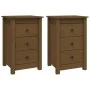 Nachttische 2 Stück Kiefernholz Honigbraun 40x35x61,5 cm von vidaXL, Nachttische - Ref: Foro24-813706, Preis: 116,15 €, Rabat...