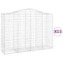 Cestas gaviones 13 uds forma de arco hierro 200x50x140/160 cm de vidaXL, Maceteros y jardineras - Ref: Foro24-3145693, Precio...