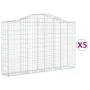 Gabion baskets 5 pcs arch shape iron 200x30x120/140 cm by vidaXL, Pots and planters - Ref: Foro24-3145454, Price: 462,46 €, D...