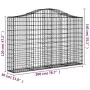Gabion baskets 5 pcs arch shape iron 200x30x120/140 cm by vidaXL, Pots and planters - Ref: Foro24-3145454, Price: 462,46 €, D...