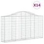 Cestas gaviones 14 uds forma de arco hierro 200x30x100/120 cm de vidaXL, Maceteros y jardineras - Ref: Foro24-3145442, Precio...