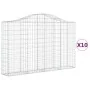 Cestas gaviones 10 uds forma de arco hierro 200x30x120/140 cm de vidaXL, Maceteros y jardineras - Ref: Foro24-3145459, Precio...
