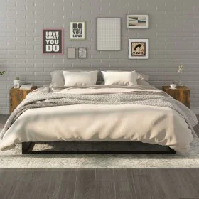 Mesitas de noche 2 uds madera contrachapada color roble ahumado de vidaXL, Mesitas de noche - Ref: Foro24-817316, Precio: 49,...