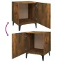 Mesitas de noche 2 uds madera contrachapada color roble ahumado de vidaXL, Mesitas de noche - Ref: Foro24-817316, Precio: 49,...