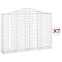 Gabion baskets 7 pcs iron arch shape 200x30x140/160 cm by vidaXL, Pots and planters - Ref: Foro24-3145477, Price: 671,10 €, D...