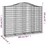 Gabion baskets 7 pcs iron arch shape 200x30x140/160 cm by vidaXL, Pots and planters - Ref: Foro24-3145477, Price: 671,10 €, D...