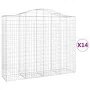 Cestas gaviones 14 uds forma de arco hierro 200x50x160/180 cm de vidaXL, Maceteros y jardineras - Ref: Foro24-3145715, Precio...