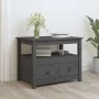 Mesa de centro de madera maciza de pino gris 71x49x55 cm de vidaXL, Mesas de centro - Ref: Foro24-820938, Precio: 104,87 €, D...