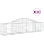 Cestas de gaviones 10 uds forma de arco hierro 200x30x40/60 cm de vidaXL, Maceteros y jardineras - Ref: Foro24-3145375, Preci...