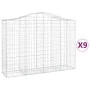 Cestas gaviones 9 uds forma de arco hierro 200x50x140/160 cm de vidaXL, Maceteros y jardineras - Ref: Foro24-3145689, Precio:...
