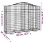 Cestas gaviones 9 uds forma de arco hierro 200x50x140/160 cm de vidaXL, Maceteros y jardineras - Ref: Foro24-3145689, Precio:...