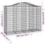 Cestas gaviones 8 uds forma de arco hierro 200x50x140/160 cm de vidaXL, Maceteros y jardineras - Ref: Foro24-3145688, Precio:...