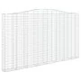 Gabion baskets 3 pcs arch shape iron 400x30x220/240 cm by vidaXL, Pots and planters - Ref: Foro24-3145905, Price: 783,75 €, D...