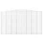 Gabion baskets 3 pcs arch shape iron 400x30x220/240 cm by vidaXL, Pots and planters - Ref: Foro24-3145905, Price: 783,75 €, D...