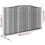 Gabion baskets 3 pcs arch shape iron 400x30x220/240 cm by vidaXL, Pots and planters - Ref: Foro24-3145905, Price: 783,75 €, D...