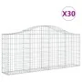 Cestas de gaviones 30 uds forma de arco hierro 200x30x80/100 cm de vidaXL, Maceteros y jardineras - Ref: Foro24-3145426, Prec...