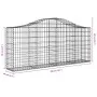 Cestas de gaviones 30 uds forma de arco hierro 200x30x80/100 cm de vidaXL, Maceteros y jardineras - Ref: Foro24-3145426, Prec...