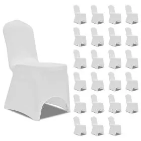 Funda de silla elástica color crema 24 unidades de vidaXL, Fundas - Ref: Foro24-3051636, Precio: 81,70 €, Descuento: %