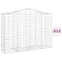 Cestas gaviones 12 uds forma de arco hierro 200x50x140/160 cm de vidaXL, Maceteros y jardineras - Ref: Foro24-3145692, Precio...
