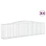 Cestas de gaviones 4 uds forma de arco hierro 400x50x100/120 cm de vidaXL, Maceteros y jardineras - Ref: Foro24-3145958, Prec...