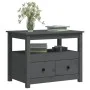 Mesa de centro de madera maciza de pino gris 71x49x55 cm de vidaXL, Mesas de centro - Ref: Foro24-820938, Precio: 104,87 €, D...