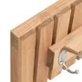 Perchero de pared madera maciza de nogal 42x8,5x14 cm de vidaXL, Toalleros - Ref: Foro24-350371, Precio: 32,25 €, Descuento: %