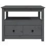 Mesa de centro de madera maciza de pino gris 71x49x55 cm de vidaXL, Mesas de centro - Ref: Foro24-820938, Precio: 104,87 €, D...