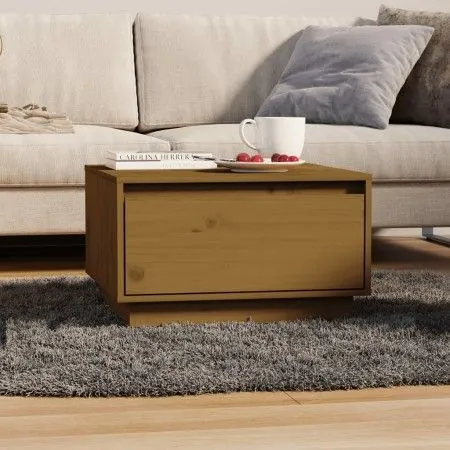 Mesa de centro madera maciza de pino marrón miel 55x56x32 cm de vidaXL, Mesas de centro - Ref: Foro24-813408, Precio: 56,19 €...