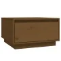 Mesa de centro madera maciza de pino marrón miel 55x56x32 cm de vidaXL, Mesas de centro - Ref: Foro24-813408, Precio: 56,19 €...