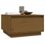 Mesa de centro madera maciza de pino marrón miel 55x56x32 cm de vidaXL, Mesas de centro - Ref: Foro24-813408, Precio: 56,19 €...
