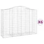 Cestas gaviones 6 uds forma de arco hierro 200x50x140/160 cm de vidaXL, Maceteros y jardineras - Ref: Foro24-3145686, Precio:...