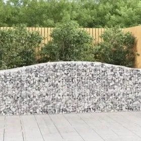 Cestas de gaviones 9 uds forma de arco hierro 400x50x80/100 cm de vidaXL, Maceteros y jardineras - Ref: Foro24-3145950, Preci...