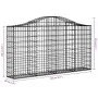 Gabion baskets 50 pcs arch shape iron 200x30x100/120 cm by vidaXL, Pots and planters - Ref: Foro24-3145449, Price: 3,00 €, Di...