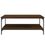 Oak brown engineered wood coffee table 100x100x40 cm by vidaXL, Coffee table - Ref: Foro24-832847, Price: 84,10 €, Discount: %