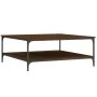 Oak brown engineered wood coffee table 100x100x40 cm by vidaXL, Coffee table - Ref: Foro24-832847, Price: 84,10 €, Discount: %
